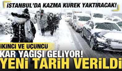 Meteoroloji peş peşe uyardı! İstanbul’a ikinci ve üçüncü kar yağışı geliyor! Tarih verildi