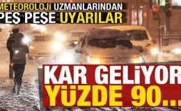 Meteoroloji uzmanlarından peş peşe uyarılar! Kar İstanbul’a geliyor, yüzde 90 oranında…