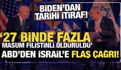 Biden’dan tarihi itiraf! Gazze’de 27 binden fazla masum Filistinli sivil öldürüldü