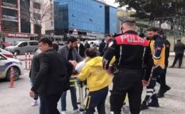 Polisi şehit eden katilin yakınları adliyede bir polise saldırdı!