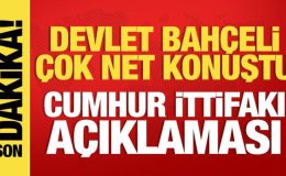Son dakika: Devlet Bahçeli’den ‘Cumhur İttifakı’ açıklaması: Çok net mesaj verdi
