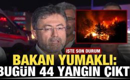 Bakan Yumaklı’dan orman yangını açıklaması: Türkiye genelinde 44 adet yangın çıktı
