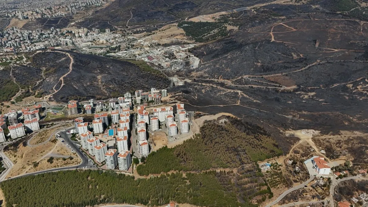 Menderes yangına havadan karadan müdahale sürüyor